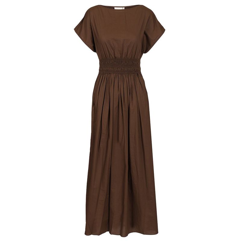Matteau Women Shirred Waist Midi Dress